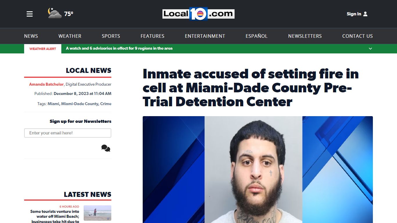 Inmate accused of setting fire in cell at Miami-Dade County Pre-Trial ...